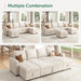 Beige Modular Sleeper Sectional Couch With Storage