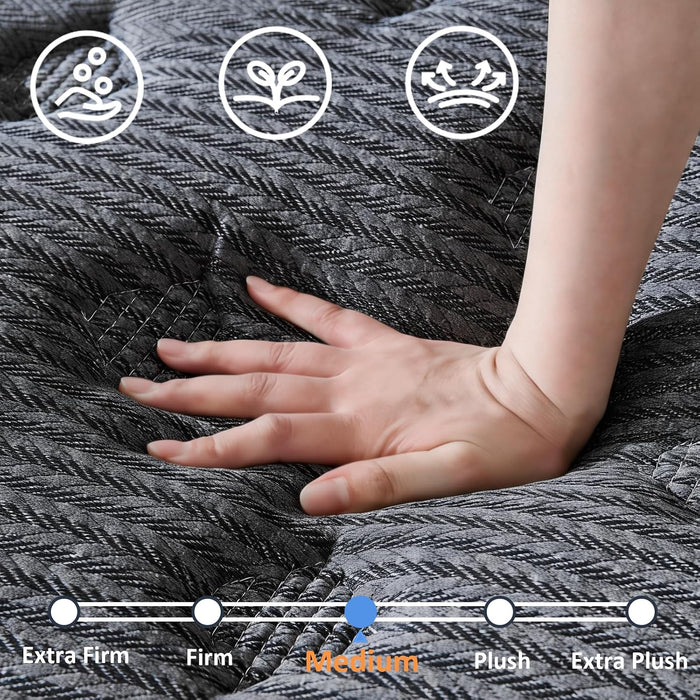 Full Size Mattress, 12 Inch Hybrid Full Mattress, Medium Firm