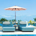 9 Ft. Patio Umbrella, Market Table Umbrella W/Tilt and Crank, 8 Ribs