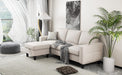 SeventyEightInch BeigeLinen Sectional Sofa Storage