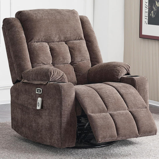 Power Swivel Recliner with Massage and USB