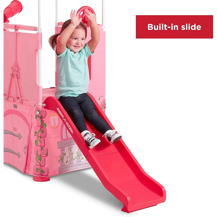 Play & Fold Away Princess Castle Slide Toddler Playhouse, Pink