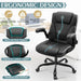 Leather Office Chair, PU Home Computer Desk Chairs with Ergonomic Back Support, 360°Swivel Free，Small Gaming Chair with Wheels and Adjustable Armrests, for Short People Use