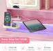 Vanity Desk with Mirror and Lights, Makeup Vanity with Transparent Top & RGB Drawers, Girls Vanity Table with Lighted Mirror for Bedroom Featuring 3 Modes & Outlet, Pink