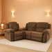 Recliner Sofa Set for Living Room Furniture Set, Reclining Sofa and Loveseat Set for Reclinier Sofa with Drop down Table/Double Recliner Loveseat with Storage Console/Brown Velvet