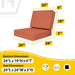 Outdoor Deep Seat Cushions, Foam Pillow, Waterproof, Fade-Resistant Patio Furniture Replacement Cushions, 24" X 24" X 5", Set of 4, Rust