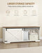 FortySevenPointTwoInch LiftTop Storage Chest White Brown Bench