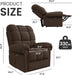 2024 New Power Recliner Chair for Adults, Adjustable Electric Chair Power Reclining Sofa, USB Port, Ultra-Comfy Teddy Fleece Recliner for Living Room, Tool-Less Assembly Single Sofa, Coffee