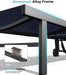 Outdoor Lounge Chair with Pillow, 5-Position Aluminum Chaise Lounge with Wheels & Armrests, 400 Lbs Heavy Duty Patio Pool Chair for Deck, Backyard, Beach & Poolside, Navy Blue