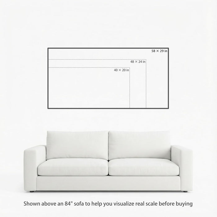 Coastal Seascape Canvas Wall Art, Neutral Blue Grey Ocean Waves Wrapped Canvas Print, Large Horizontal Wall Decor for Living Room above Sofa, Ready to Hang, 48 X 24 Inch