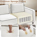 80 Inches Cloudlike Loveseat Sofa White Upholstered