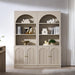 77.6" Tall Arched Bookshelf Set of 2, Wood Bookcase with Cabinet, Cream | Modern Bookcase W/Fluted Arched Door, 5-Tier Large Book Shelf W/Adjustable Shelves, Versatile Storage Cabinet for Living Room