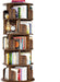 Rotating Bookshelf Tower, 5 Tier Spinning Bookcase, Revolving 360 Book Shelf Narrow Tall Bookcase, Vertical Turning round Bookshelf Organizer, Corner Book Shelf for Small Space, Rustic Brown