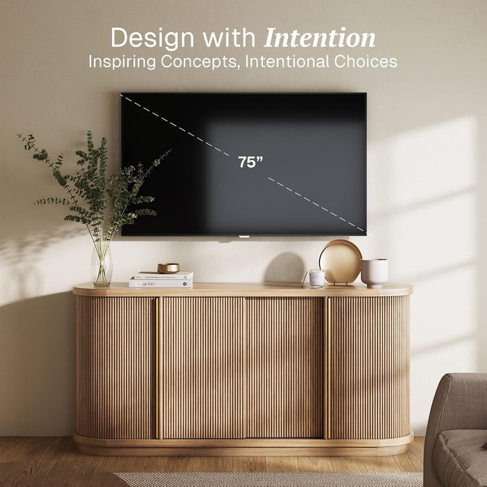 Turin 67" Sideboard Buffet Cabinet-Camel