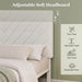Queen Bed Frame with 2 Storage Drawers, White Velvet Upholstered