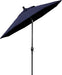 GSPT908302-5439 9' round Aluminum Market, Crank Lift, Push Button Tilt, Black Pole, Sunbrella Navy Patio Umbrella, 9-Feet