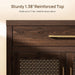 60" Walnut Sideboard Buffet Cabinet with Adjustable Shelves