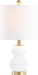 TwentyInch Shimmering White Brushed Brass Table Lamp
