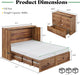 Barnwood Murphy Bed Cabinet Featuring Charging Station