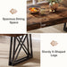 IndustrialStyle Brown Farmhouse Dining Table Metal Legs