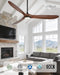 70 Inch Modern ABS Ceiling Fan with Lights and Remote, DC Motor Large Ceiling Fan, 3CCT Dimmable LED Indoor Outdoor Ceiling Fan for Living Room, Patio & Covered Porch, ZCCF08WD-70