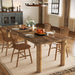 Solid Wood Dining Table for 6, 63-Inch Wooden Kitchen Table | Farmhouse Dining Room Table with with Strong Legs, Rectangle Dinner Table for Living Room, Kitchen, Rustic Brown