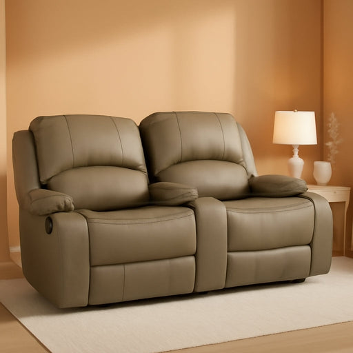 Charles 67" Powered Double RV Wall Hugger Recliner Sofa RV Loveseat with Upgraded 2023 Fabric (Putty)