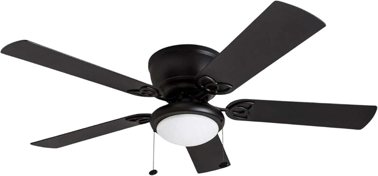 Classic 52-inch Matte Ceiling Fan Integrated Lighting