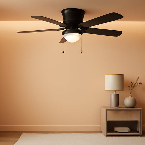 Classic 52-inch Matte Ceiling Fan Integrated Lighting