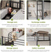 AllSteelFrame Triple Bunk Bed TwinXL Guardrails Durable