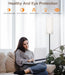 Black Industrial Floor Lamp With Programmable Remote