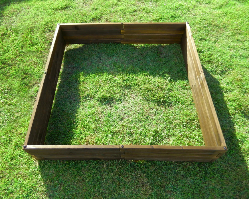 72 X 24" or 48 X 48 Inch Square Rectangular Outdoor Large Wooden Planter Box Raise Garden Bed for Flowers and Vegetables, No Tool Assembly