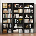 Bookshelf,6-Tier Open Bookcase and Bookshelves,6 Shelf Display Storage Shelves Floor Standing 70.6 Inches Tall Bookcase for Home Office, Living Room (Black)