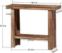 Farmhouse Wood Entryway Table Narrow Console Tables with Storage behind the Couch Sofa, Entrance Side Table for Hallway, Living Room, Foyer, Rustic Brown