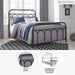 Signature Design by Ashley Nashburg Industrial Farmhouse Metal Bed, Full, Matte Black