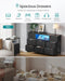 BELLAH Collection - Dresser for Bedroom with Outlets and LED Lights, TV Stand for Tvs up to 55 Inches, Chest of Drawers, 8 Drawers, Steel, Industrial, Modern, Ink Black ULGS433BH02S
