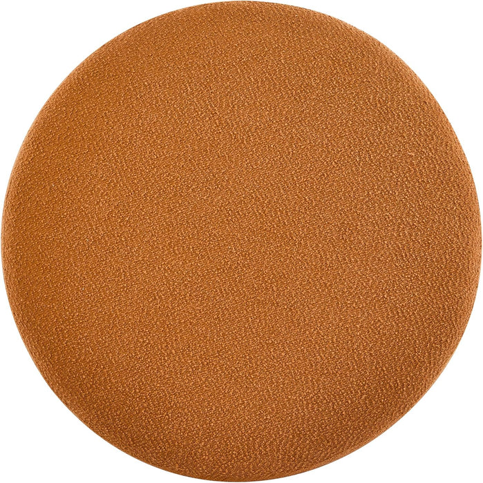 Tatia Modern Bouce Upholstered Ottoman Coffee Table, Multi-Functional Sofa Footrest with Wooden Frame, Extra Seating for Living Room, Bedroom, Entryway, Brown+Pumpkin Orange