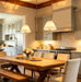 47 Inch BrushedGold Linear Chandelier Island Fixture
