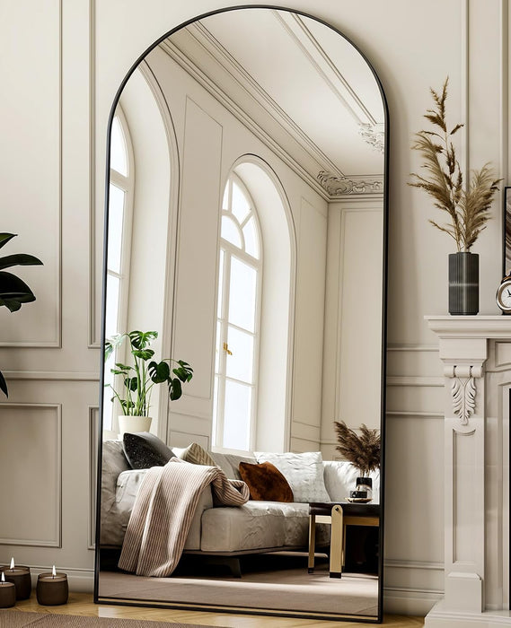 78"X38" Black Arch Full Length Mirror