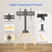 Wood Easel TV Stand for 32 to 65 Inch LCD LED OLED Screen, 25°Swivel Tripod TV Mount Portable Height Adjustable TV Floor Stand for Studio, Office, Bedroom Living Room, VESA 600X400Mm