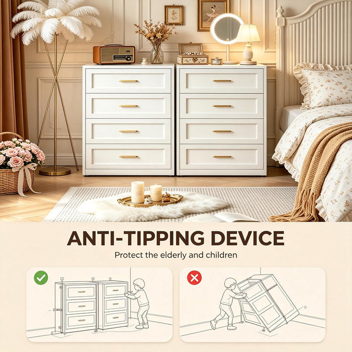 Tall White Dresser for Girls Bedroom,White Chest of Drawers for Bedroom,Metal Dressers for Kids Bedroom Living Room Hallway,Entryway, Nursy