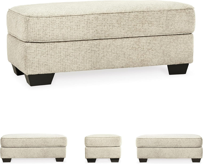 Monaghan Classic Upholstered Ottoman, Beige