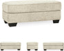 Monaghan Classic Upholstered Ottoman, Beige