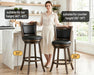 30 Inch Swivel Bar Height Barstools Set of 4, Black Stool Chairs