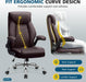 Office Chair, Ergonomic High Back Home Office Desk Chair, Big and Tall Breathable Leather Office Chair with Lumbar Support Flip-Up Armrests, Computer Gaming Chair with Rocking Function