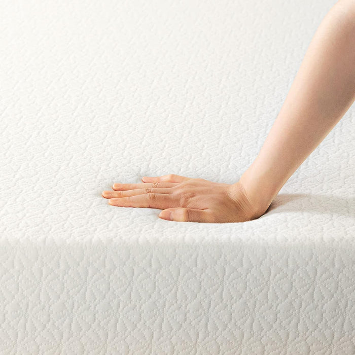 8 Inch Twin Mattress Bed-In-A-Box, Green Tea Memory Foam, White