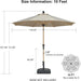 Patio Umbrella 10Ft Market Table round Push Button Tilt, Beige