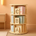 Rotating Bookshelf, 360° Spinning Bookcase for Small Spaces, Floor Standing Wooden Book Organizer, Narrow Corner Shelf for Bedroom, Study Room(3 Tier)