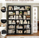 70.9" Bookcase Tall Bookshelf with Doors, Triple Wide Bookshelves
