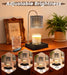 Candle Warmer Lamp with Timer Dimmer, Birthday Gifts for Women Mom, House Warming Gifts, Elegant New Home Decor, Wax Warmer for Jar Candles, Heater Lamp for Scented Wax, Black Glass